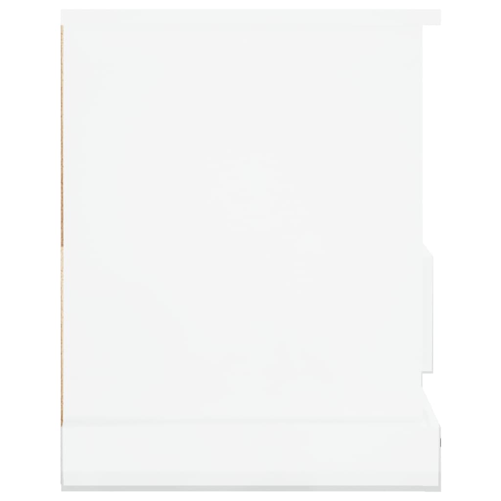 vidaXL Comodă TV, alb extralucios, 93x35,5x45 cm, lemn prelucrat vidaXL Comodă TV, alb extralucios, 93x35,5x45 cm, lemn prelucrat