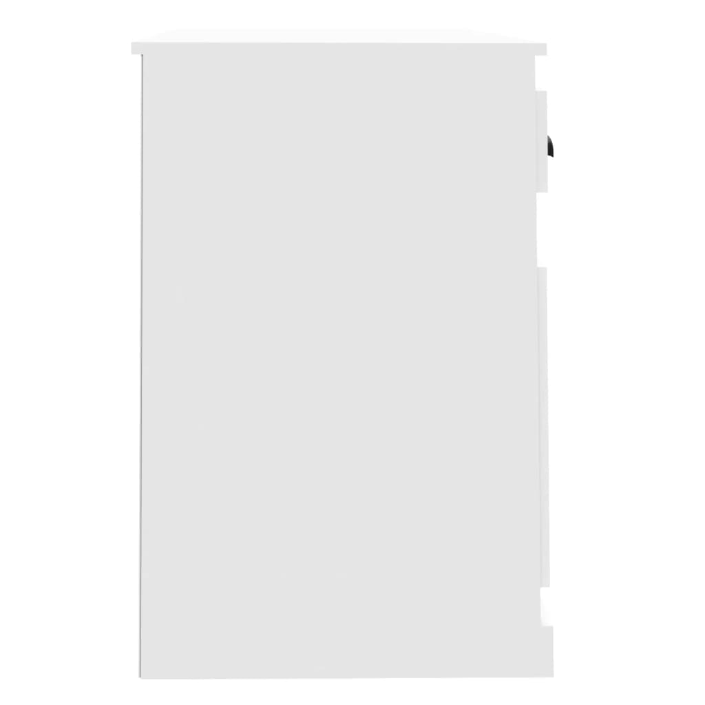 vidaXL Birou cu sertar, alb, 115x50x75 cm, lemn prelucrat vidaXL Birou cu sertar, alb, 115x50x75 cm, lemn prelucrat