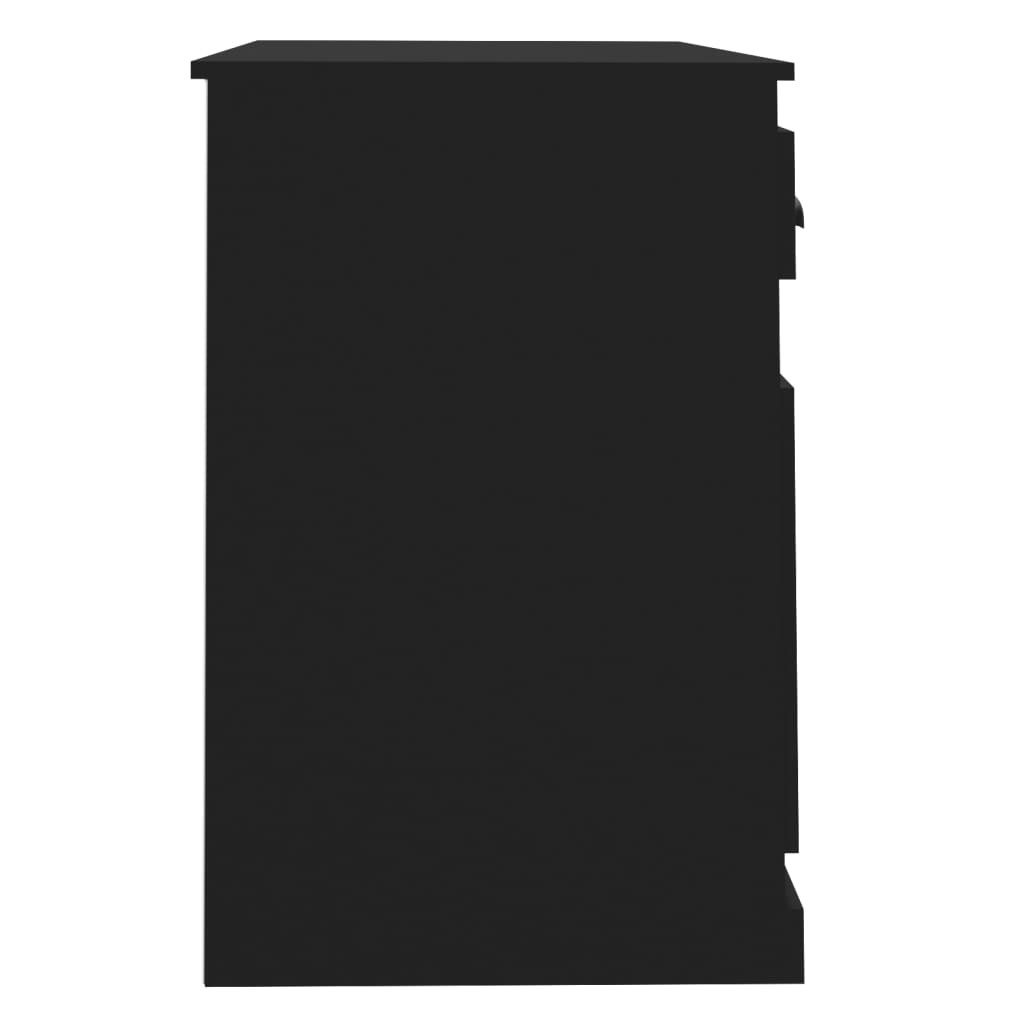 vidaXL Birou cu sertar, negru, 115x50x75 cm, lemn prelucrat vidaXL Birou cu sertar, negru, 115x50x75 cm, lemn prelucrat