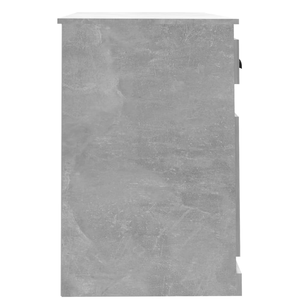 vidaXL Birou cu sertar, gri beton, 115x50x75 cm, lemn prelucrat vidaXL Birou cu sertar, gri beton, 115x50x75 cm, lemn prelucrat