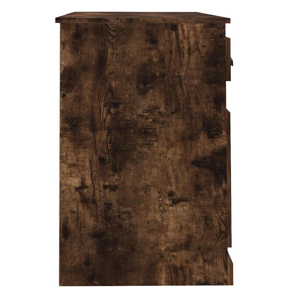 vidaXL Birou cu sertar, stejar fumuriu, 115x50x75 cm, lemn prelucrat vidaXL Birou cu sertar, stejar fumuriu, 115x50x75 cm, lemn prelucrat