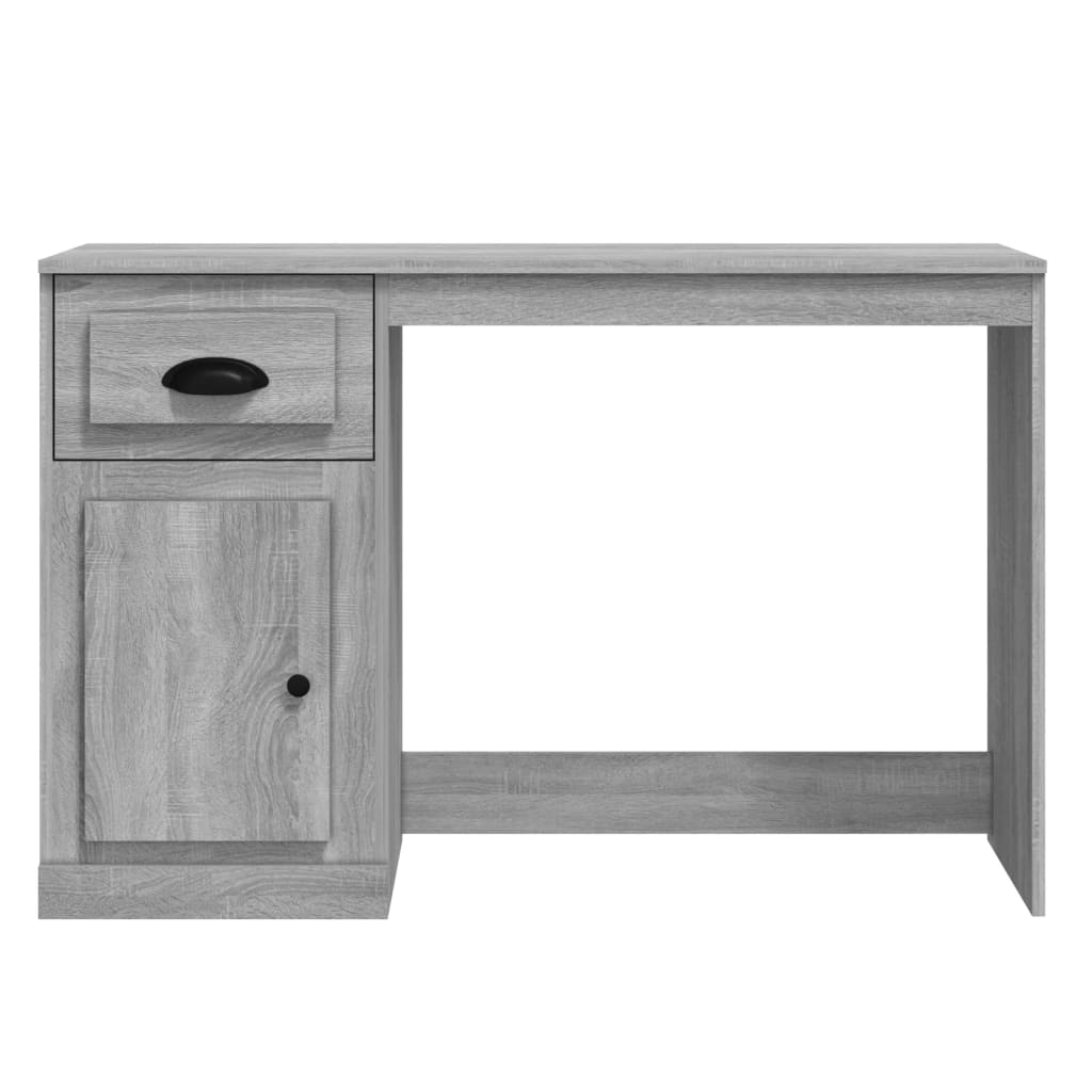 vidaXL Birou cu sertar, gri sonoma, 115x50x75 cm, lemn prelucrat vidaXL Birou cu sertar, gri sonoma, 115x50x75 cm, lemn prelucrat