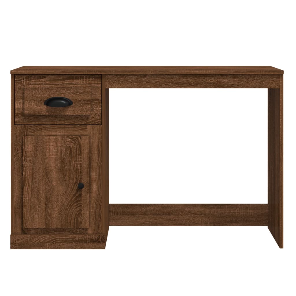 vidaXL Birou cu sertare, stejar maro, 115x50x75 cm, lemn prelucrat vidaXL Birou cu sertare, stejar maro, 115x50x75 cm, lemn prelucrat