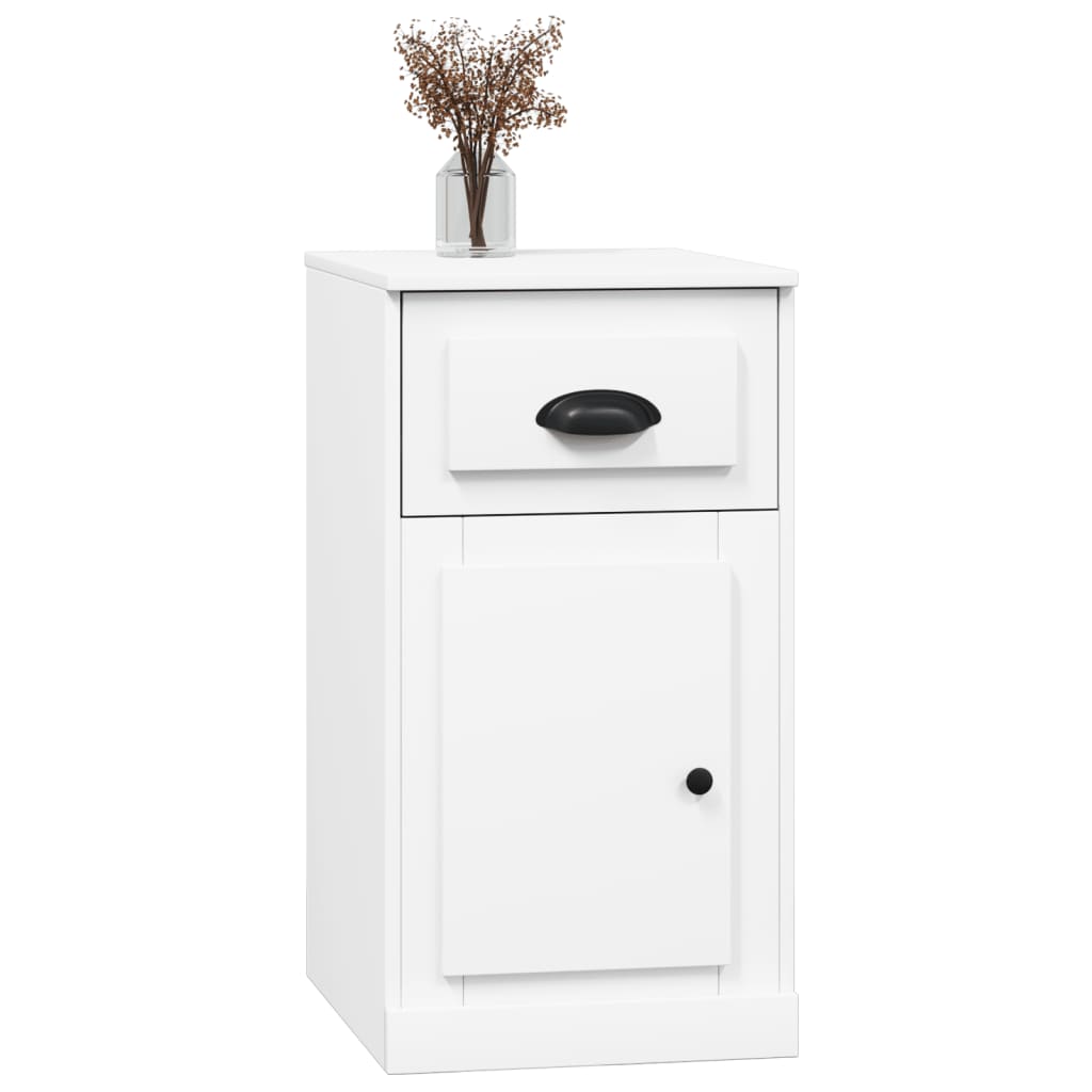 vidaXL Dulap lateral cu sertar, alb, 40x50x75 cm, lemn prelucrat