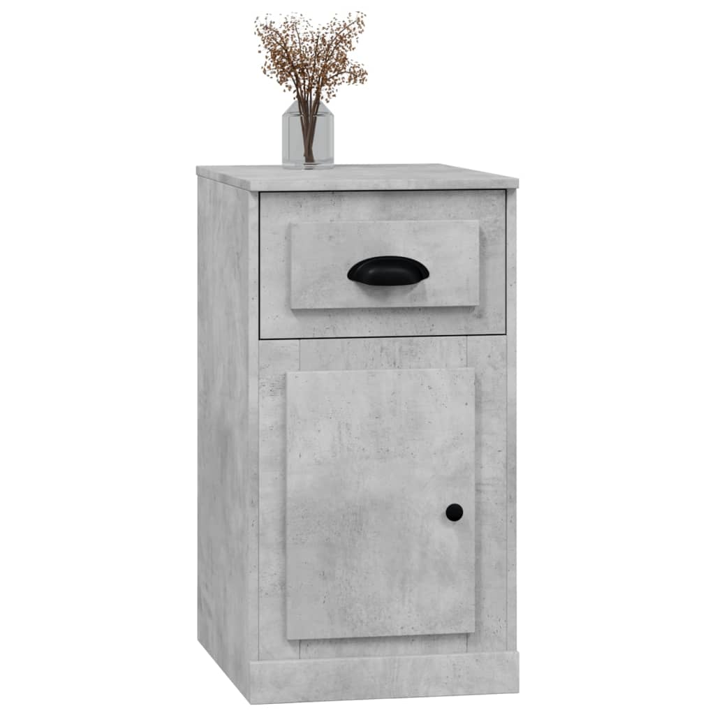 vidaXL Dulap lateral cu sertar, gri beton, 40x50x75 cm lemn prelucrat
