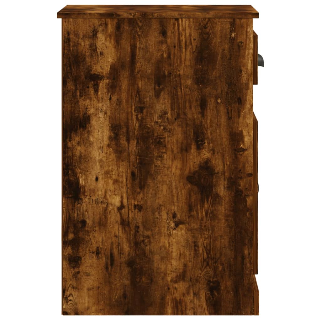 vidaXL Dulap lateral, sertar, stejar afumat, 40x50x75cm lemn prelucrat vidaXL Dulap lateral, sertar, stejar afumat, 40x50x75cm lemn prelucrat