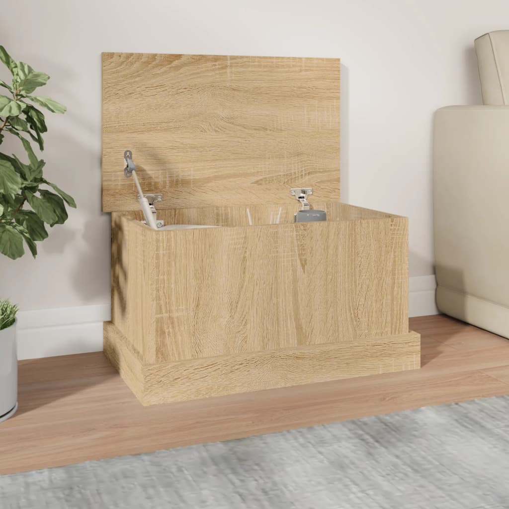 vidaXL Cutie de depozitare, stejar sonoma, 50x30x28 cm, lemn prelucrat vidaXL Cutie de depozitare, stejar sonoma, 50x30x28 cm, lemn prelucrat