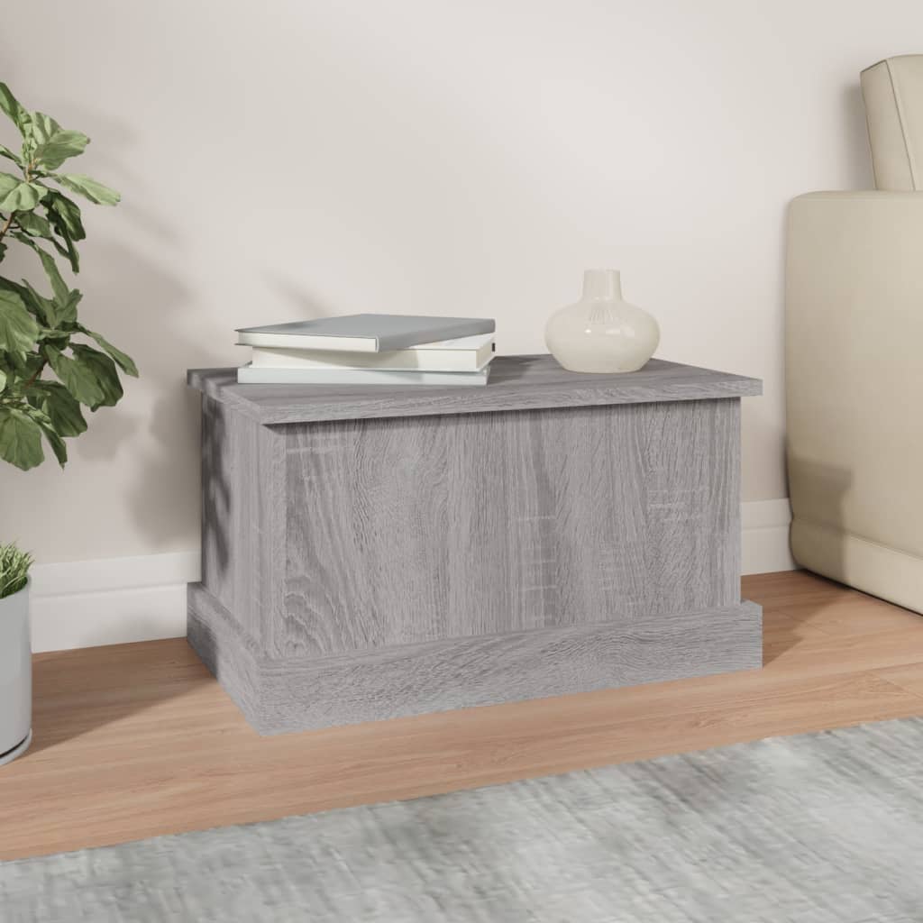 vidaXL Cutie de depozitare, gri sonoma, 50x30x28 cm, lemn prelucrat