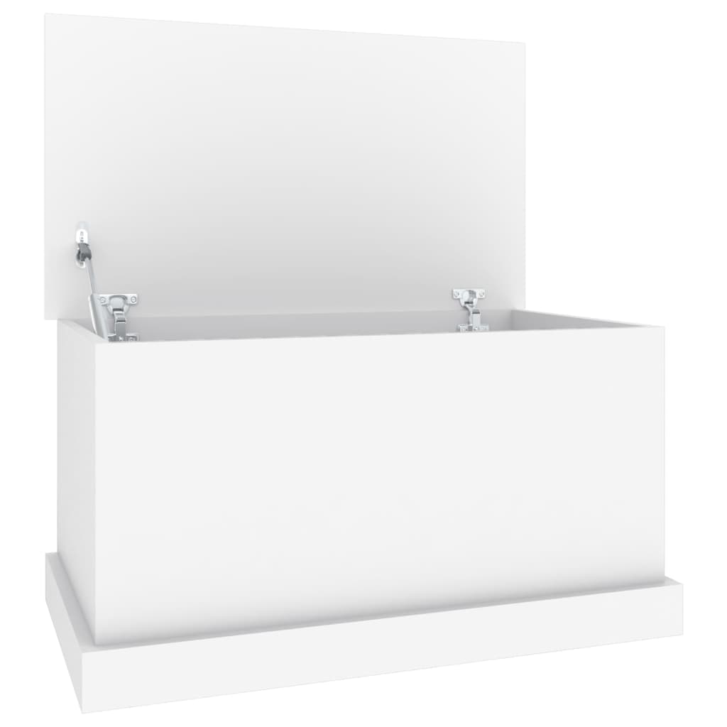 vidaXL Cutie de depozitare, alb, 70x40x38 cm, lemn prelucrat vidaXL Cutie de depozitare, alb, 70x40x38 cm, lemn prelucrat
