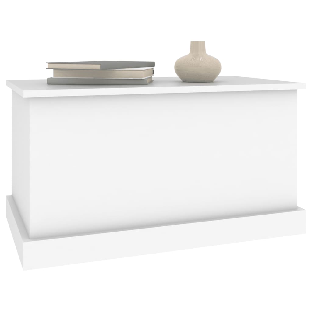 vidaXL Cutie de depozitare, alb, 70x40x38 cm, lemn prelucrat vidaXL Cutie de depozitare, alb, 70x40x38 cm, lemn prelucrat