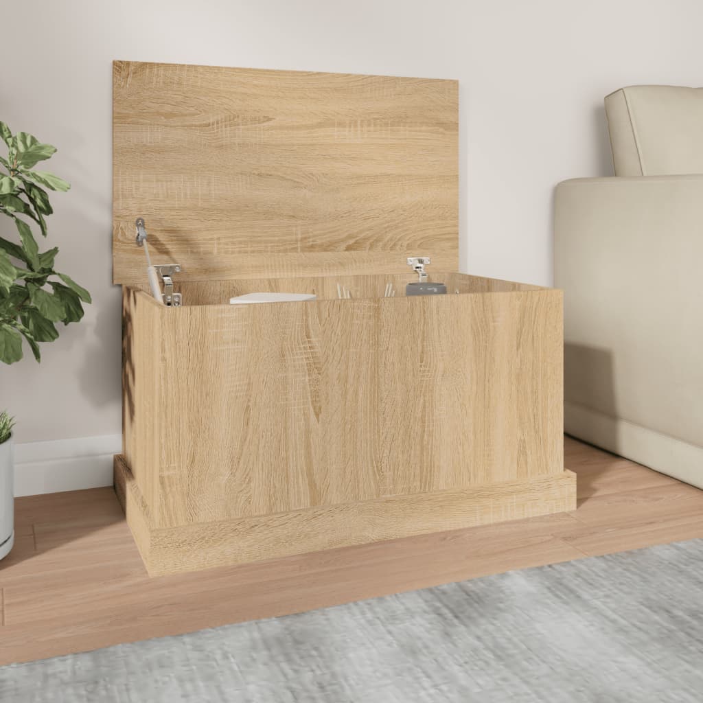 vidaXL Cutie de depozitare, stejar sonoma, 70x40x38 cm, lemn prelucrat vidaXL Cutie de depozitare, stejar sonoma, 70x40x38 cm, lemn prelucrat
