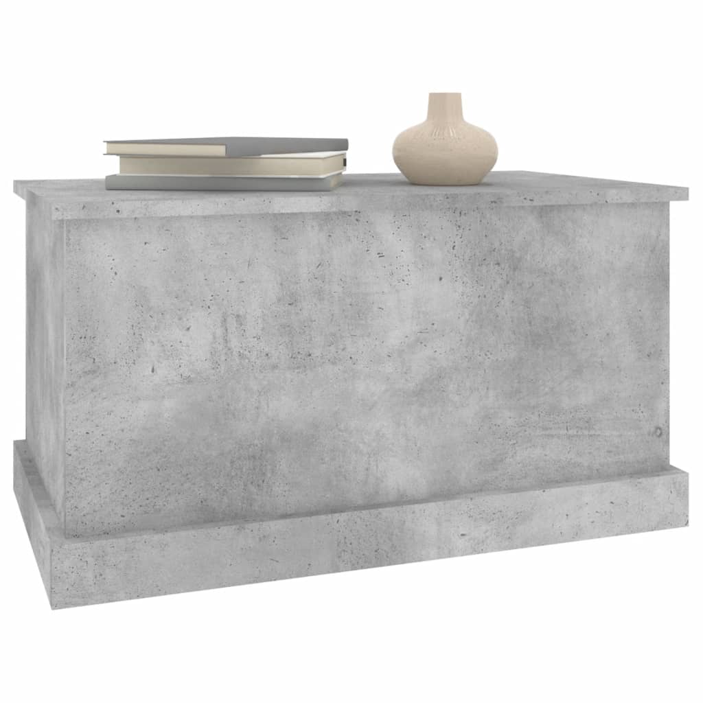 vidaXL Cutie de depozitare, gri beton, 70x40x38 cm, lemn prelucrat vidaXL Cutie de depozitare, gri beton, 70x40x38 cm, lemn prelucrat