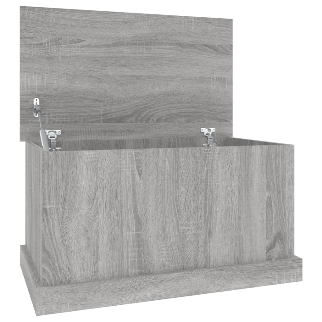 vidaXL Cutie de depozitare, gri sonoma, 70x40x38 cm, lemn prelucrat vidaXL Cutie de depozitare, gri sonoma, 70x40x38 cm, lemn prelucrat