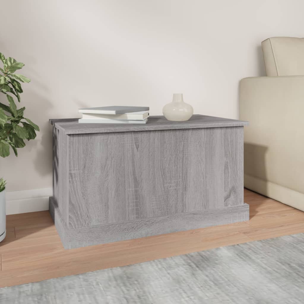 vidaXL Cutie de depozitare, gri sonoma, 70x40x38 cm, lemn prelucrat vidaXL Cutie de depozitare, gri sonoma, 70x40x38 cm, lemn prelucrat