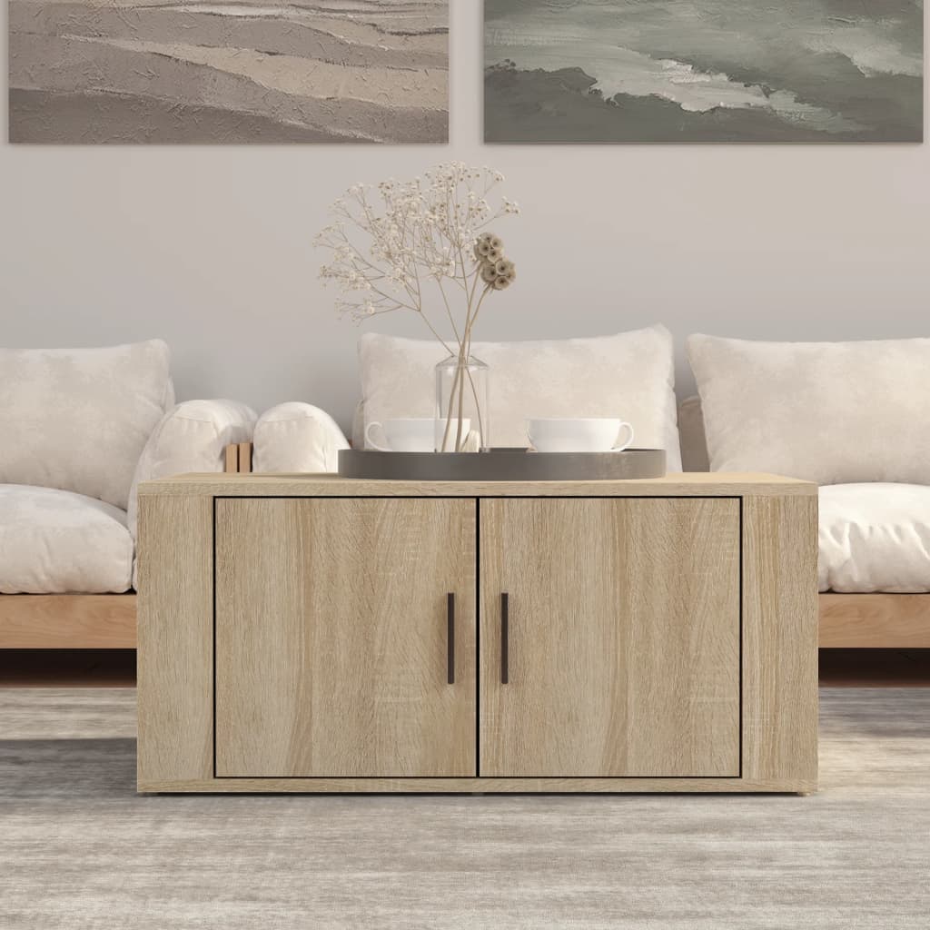 vidaXL Măsuță de cafea, stejar sonoma, 80x50x36 cm, lemn compozit vidaXL Măsuță de cafea, stejar sonoma, 80x50x36 cm, lemn compozit