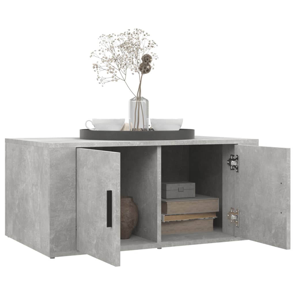 vidaXL Măsuță de cafea, gri beton, 80x50x36 cm, lemn compozit vidaXL Măsuță de cafea, gri beton, 80x50x36 cm, lemn compozit