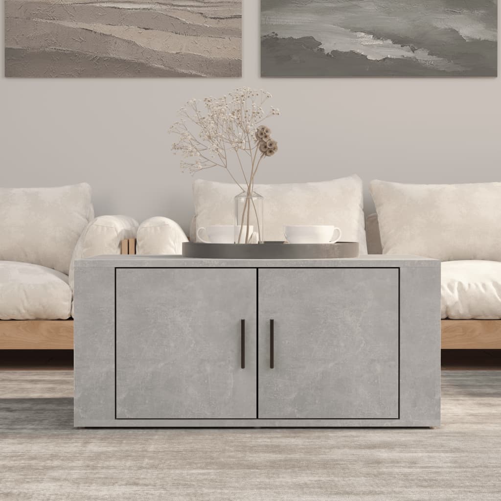 vidaXL Măsuță de cafea, gri beton, 80x50x36 cm, lemn compozit vidaXL Măsuță de cafea, gri beton, 80x50x36 cm, lemn compozit