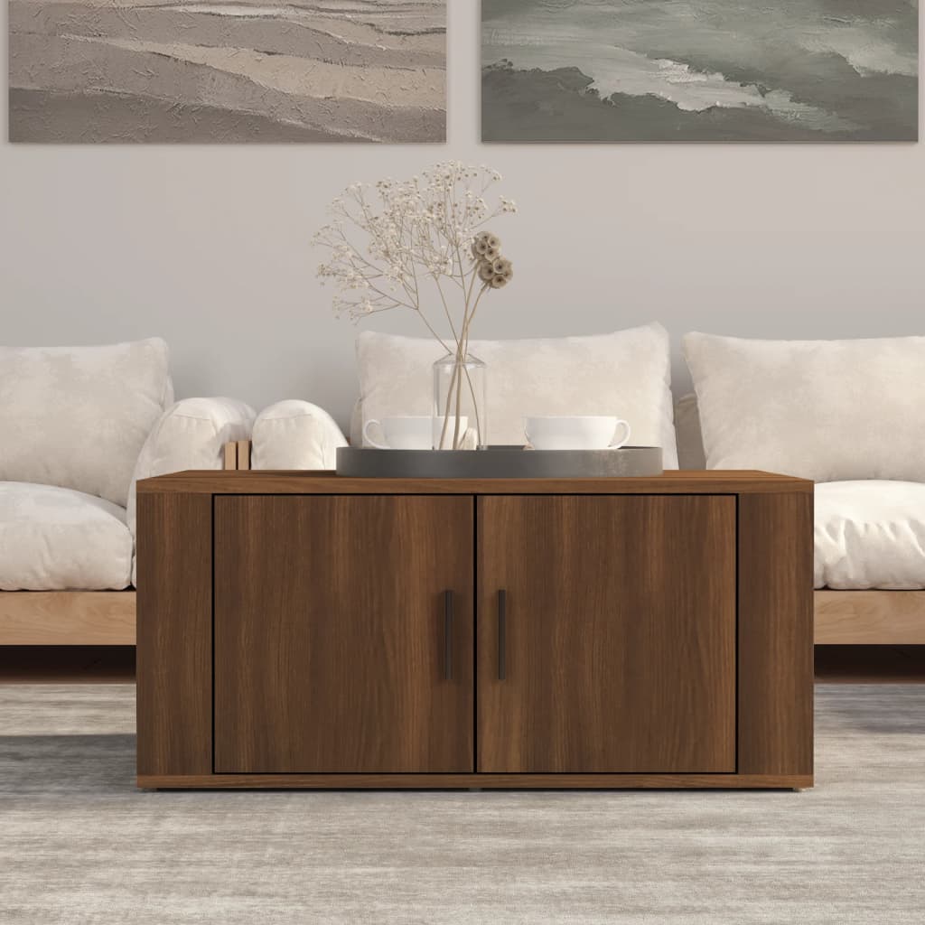 vidaXL Măsuță de cafea, stejar maro, 80x50x36 cm, lemn compozit vidaXL Măsuță de cafea, stejar maro, 80x50x36 cm, lemn compozit