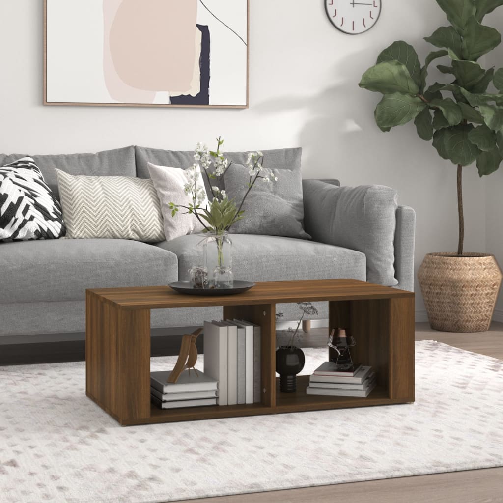 vidaXL Măsuță de cafea, stejar maro, 100x50x36 cm, lemn prelucrat vidaXL Măsuță de cafea, stejar maro, 100x50x36 cm, lemn prelucrat