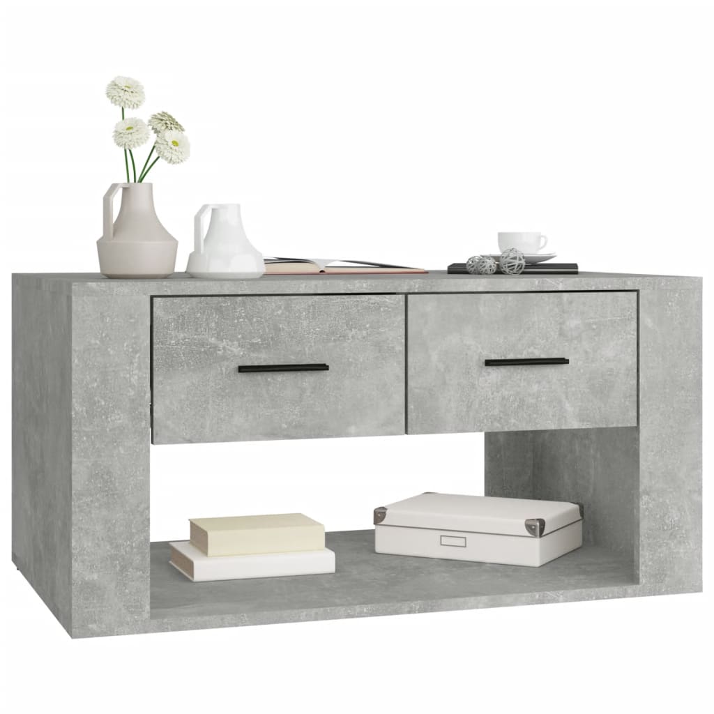 vidaXL Măsuță de cafea, gri beton, 80x50x40 cm, lemn compozit vidaXL Măsuță de cafea, gri beton, 80x50x40 cm, lemn compozit