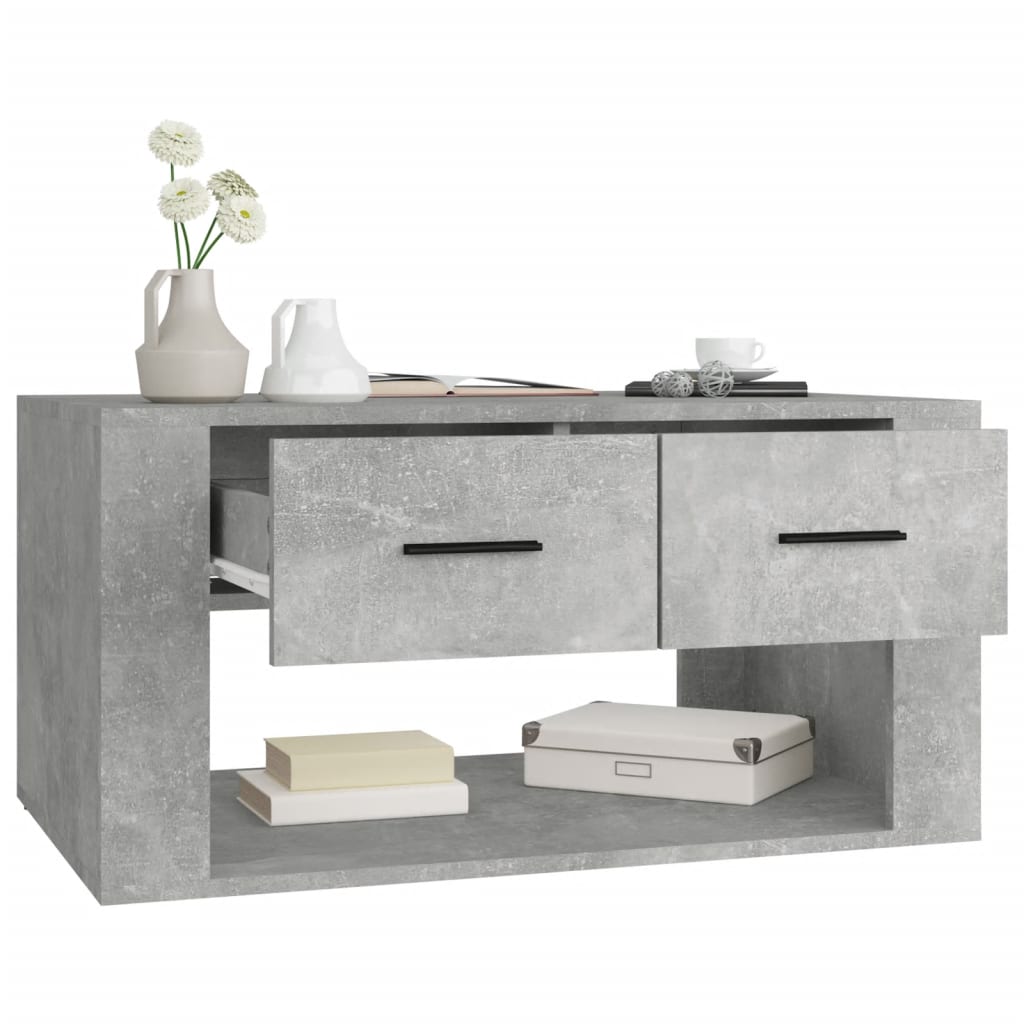 vidaXL Măsuță de cafea, gri beton, 80x50x40 cm, lemn compozit vidaXL Măsuță de cafea, gri beton, 80x50x40 cm, lemn compozit