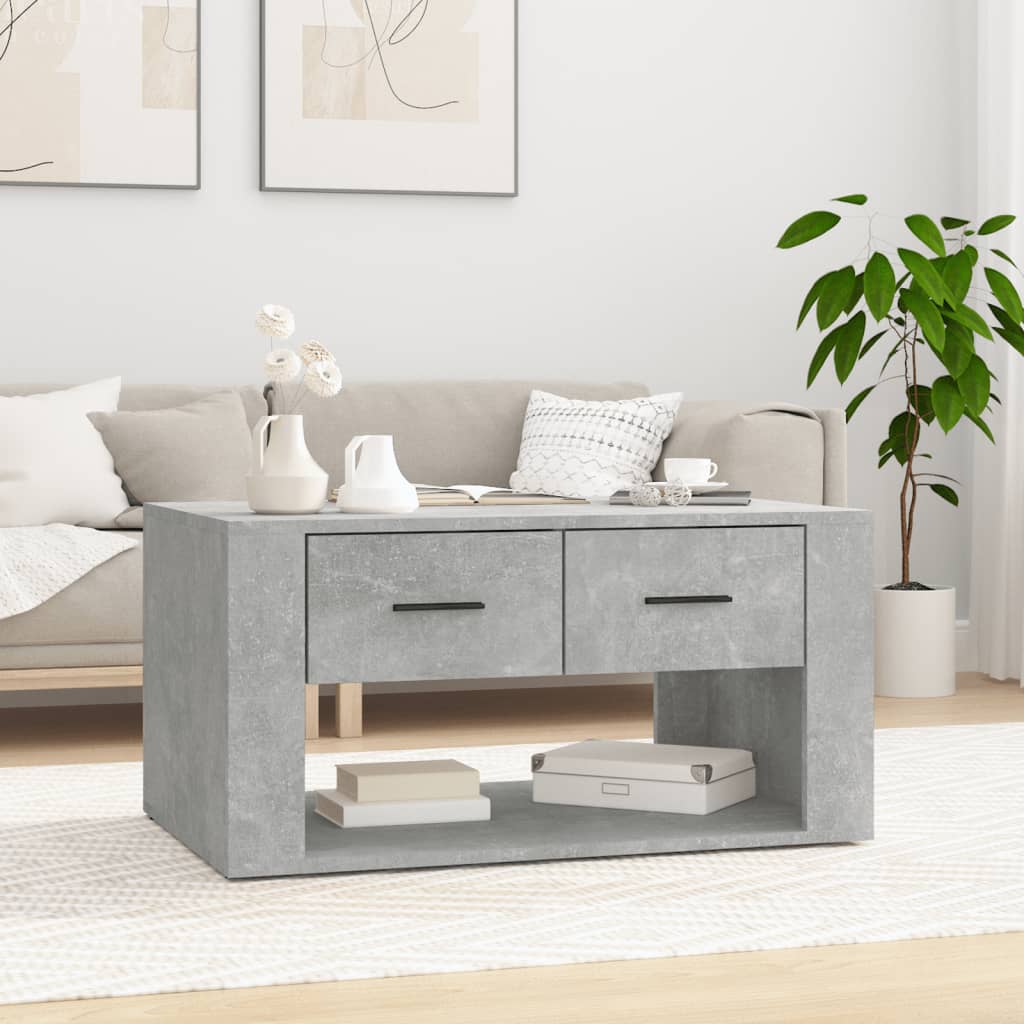 vidaXL Măsuță de cafea, gri beton, 80x50x40 cm, lemn compozit vidaXL Măsuță de cafea, gri beton, 80x50x40 cm, lemn compozit