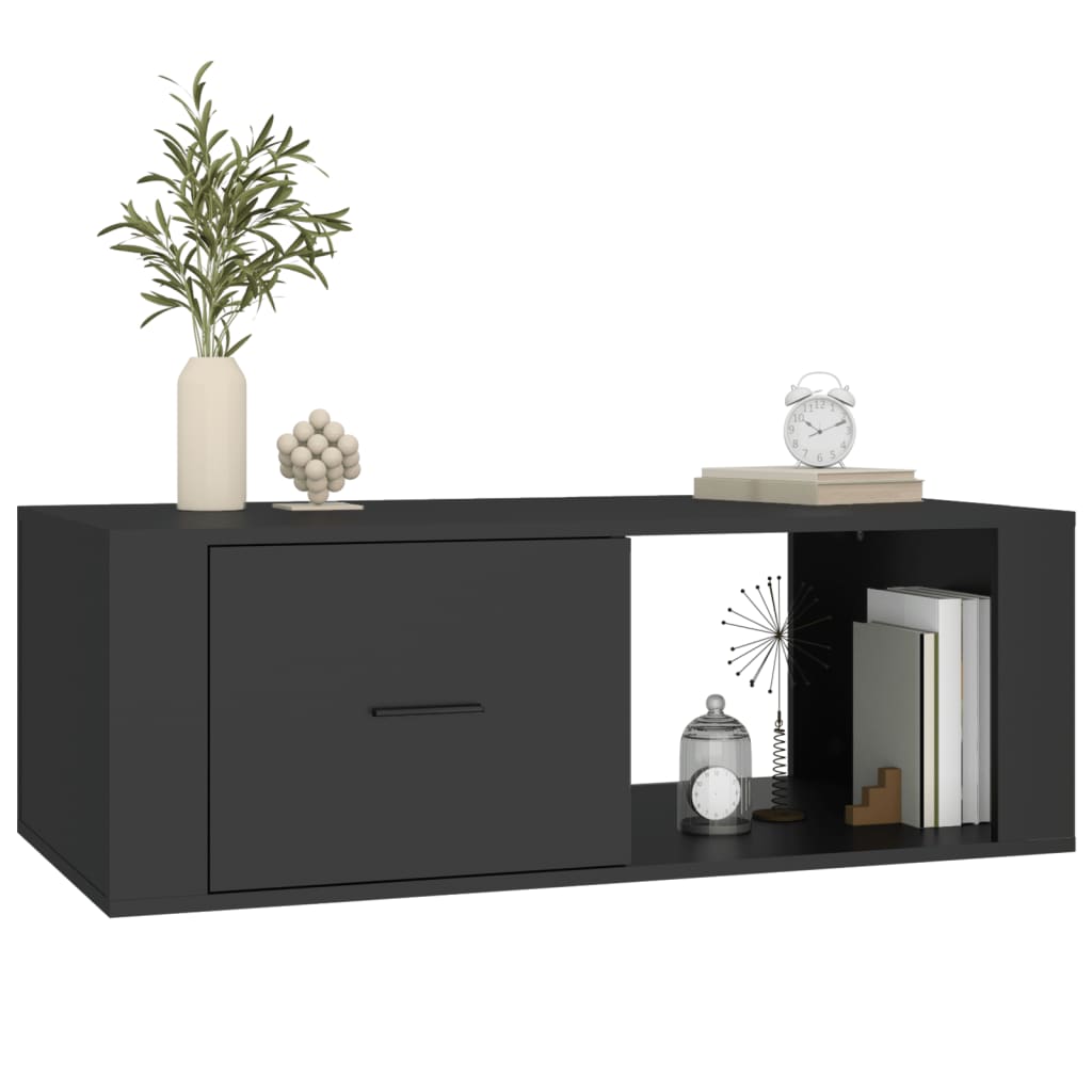 vidaXL Măsuță de cafea, negru, 100x50,5x35 cm, lemn compozit vidaXL Măsuță de cafea, negru, 100x50,5x35 cm, lemn compozit