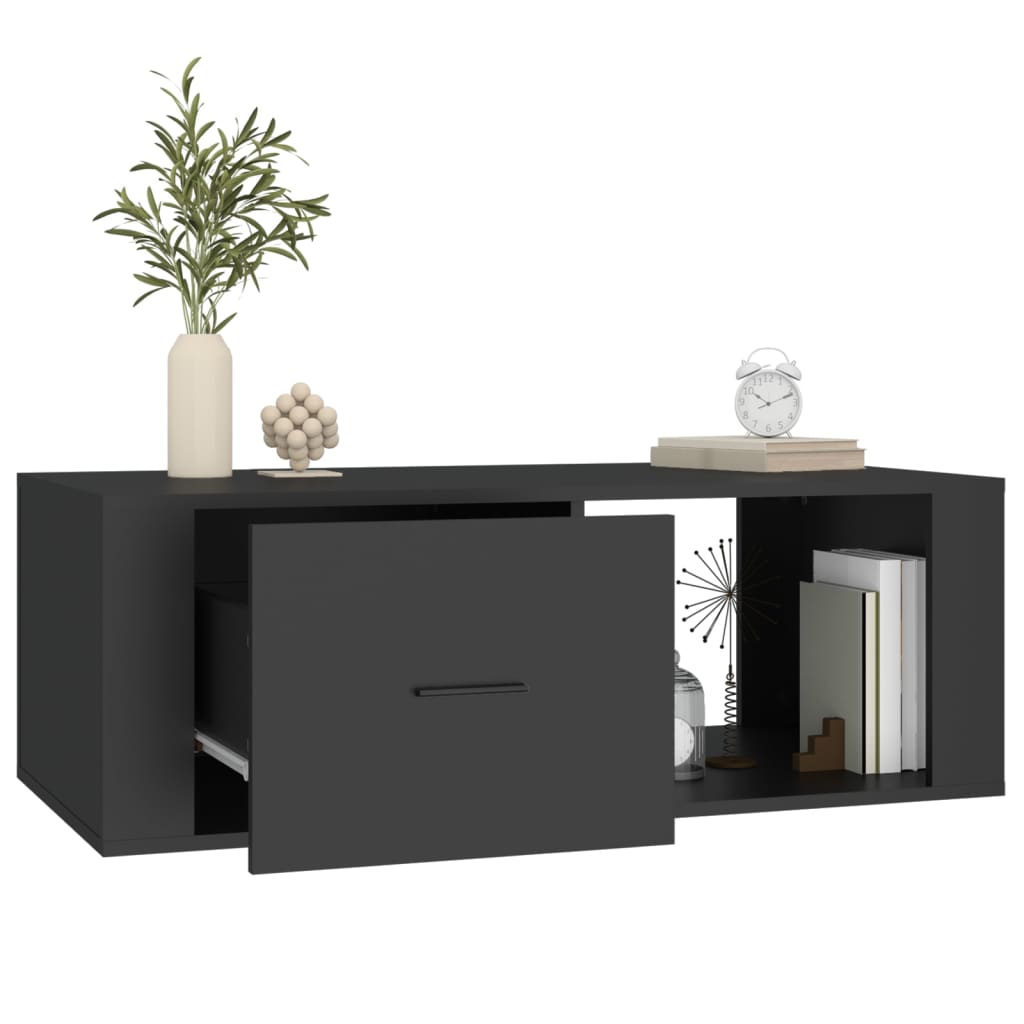 vidaXL Măsuță de cafea, negru, 100x50,5x35 cm, lemn compozit vidaXL Măsuță de cafea, negru, 100x50,5x35 cm, lemn compozit