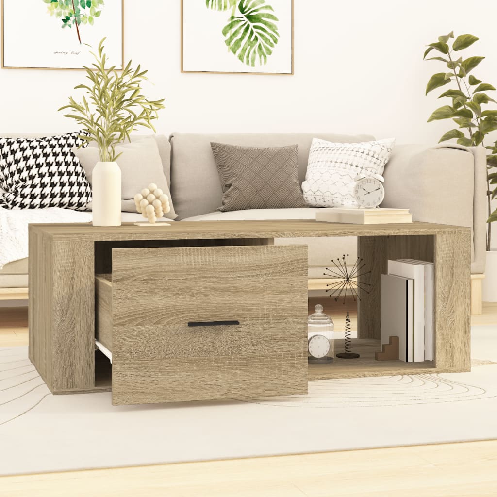 vidaXL Măsuță de cafea, stejar sonoma, 100x50,5x35 cm, lemn compozit vidaXL Măsuță de cafea, stejar sonoma, 100x50,5x35 cm, lemn compozit