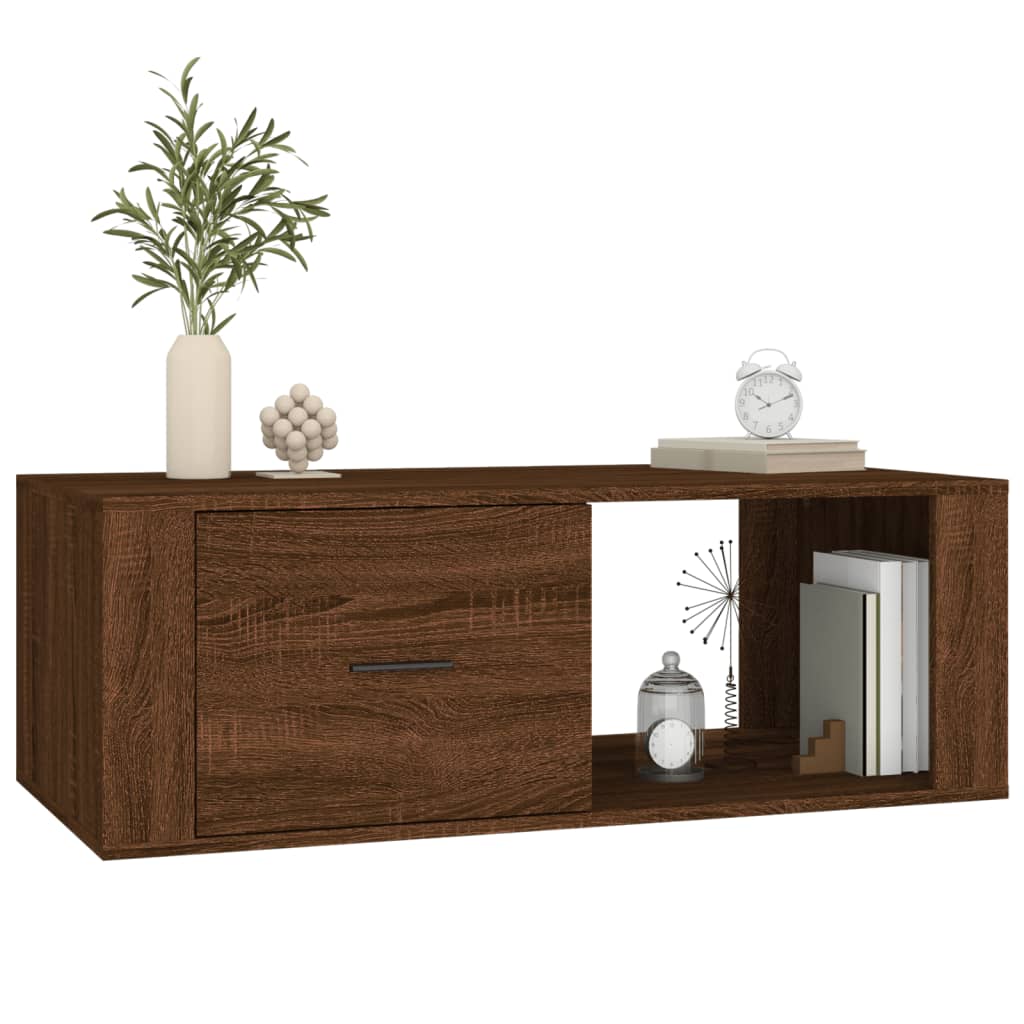 vidaXL Măsuță de cafea, stejar maro, 100x50,5x35 cm, lemn compozit vidaXL Măsuță de cafea, stejar maro, 100x50,5x35 cm, lemn compozit
