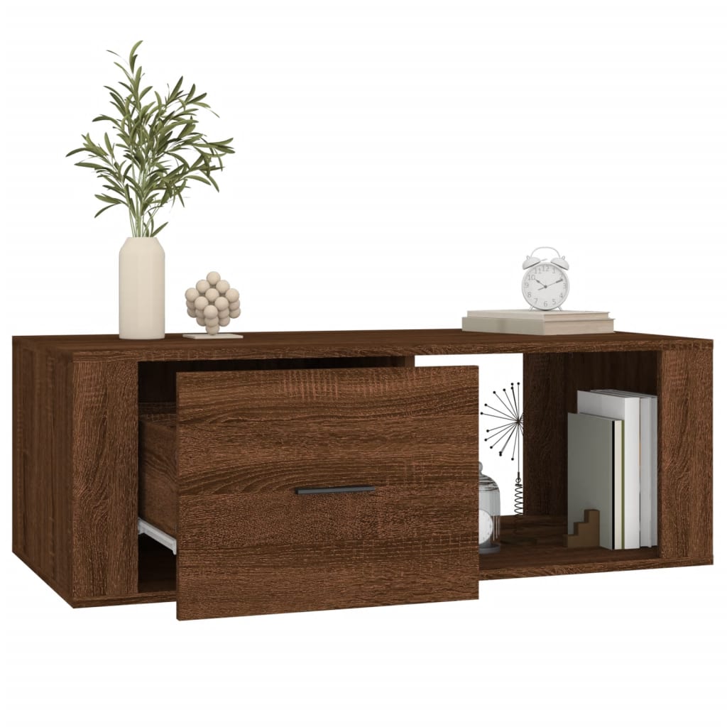 vidaXL Măsuță de cafea, stejar maro, 100x50,5x35 cm, lemn compozit vidaXL Măsuță de cafea, stejar maro, 100x50,5x35 cm, lemn compozit
