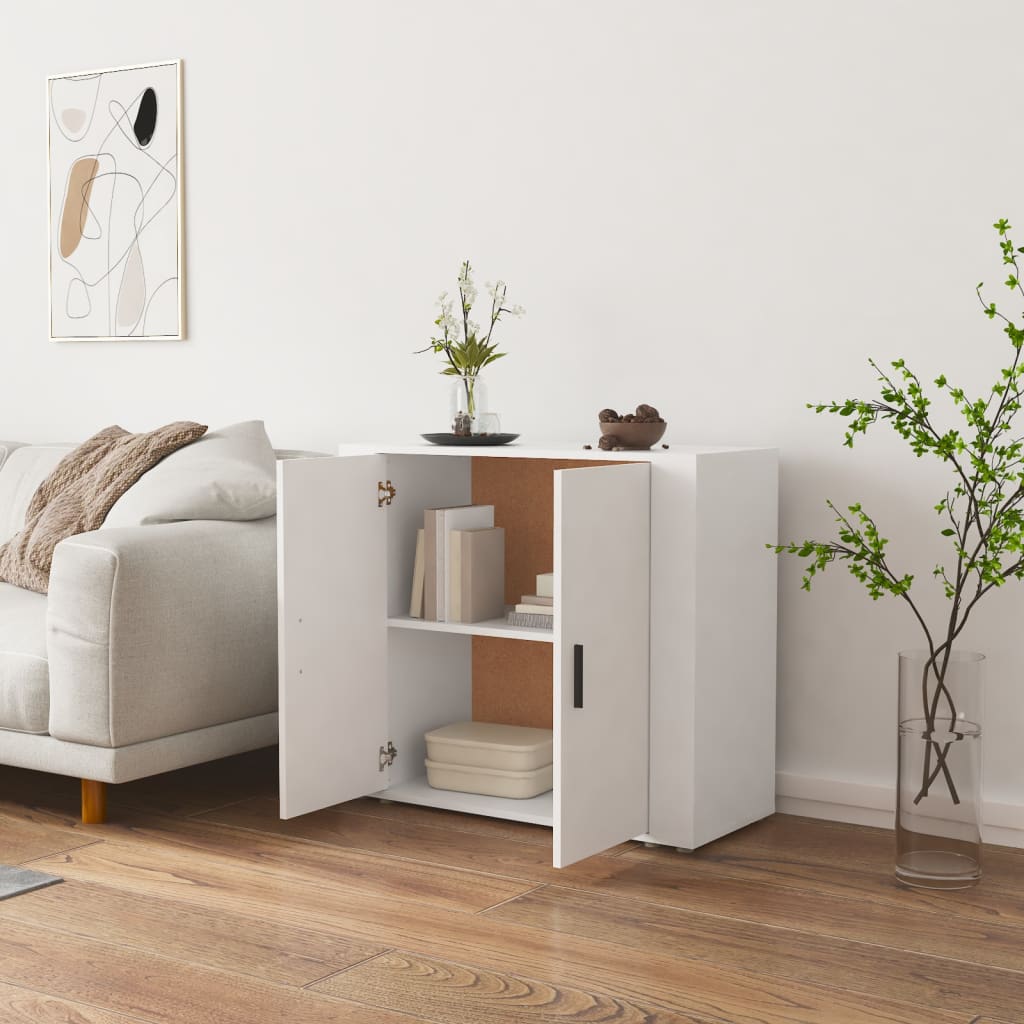 vidaXL Dulap, alb, 80x33x70 cm, lemn prelucrat