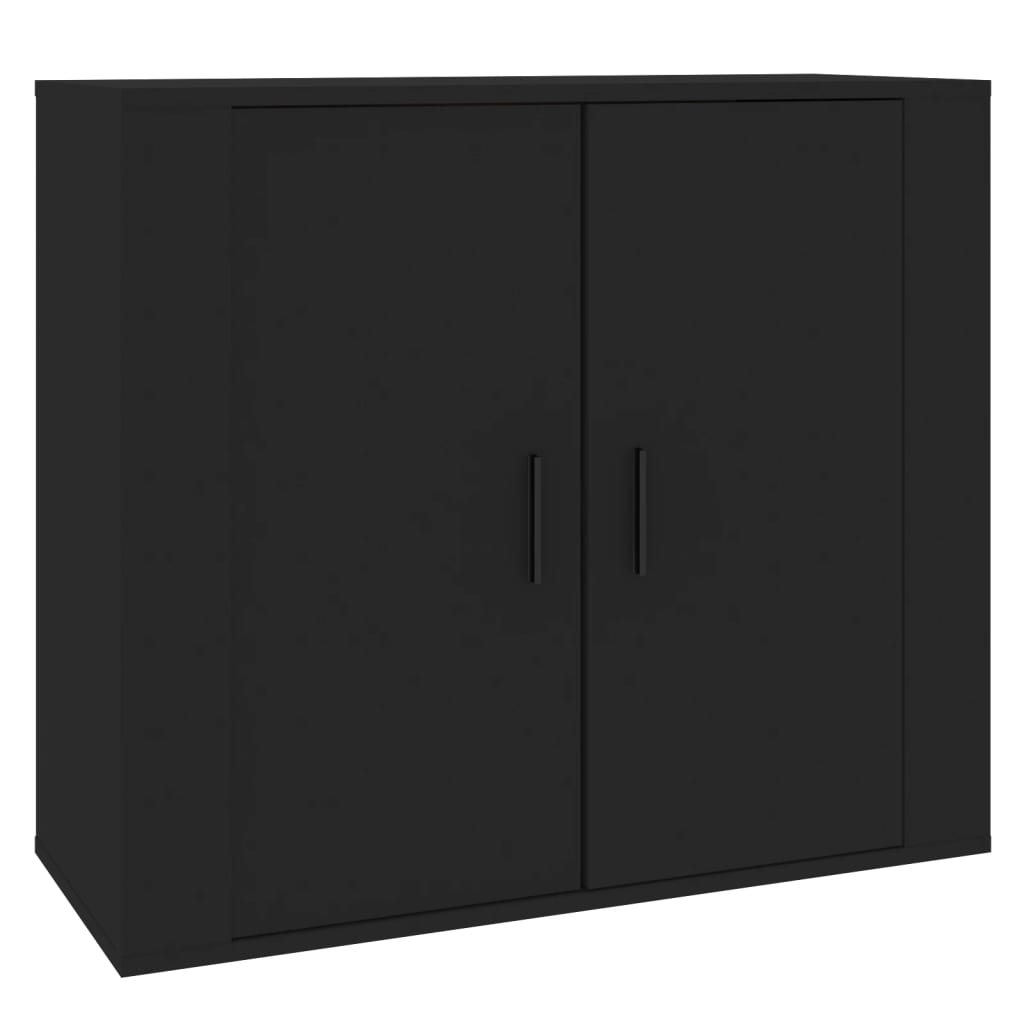vidaXL Dulap, negru, 80x33x70 cm, lemn prelucrat