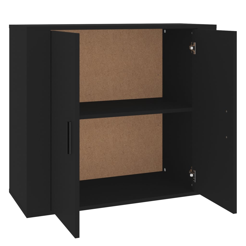 vidaXL Dulap, negru, 80x33x70 cm, lemn prelucrat