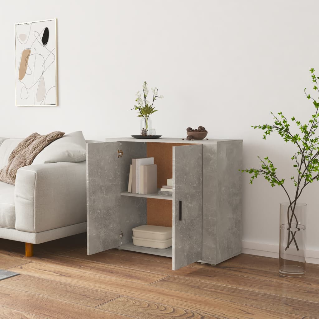 vidaXL Dulap, gri beton, 80x33x70 cm, lemn prelucrat