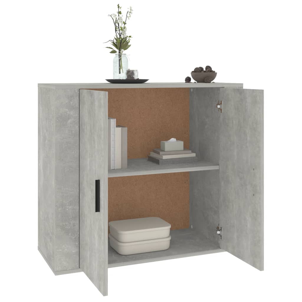 vidaXL Dulap, gri beton, 80x33x70 cm, lemn prelucrat