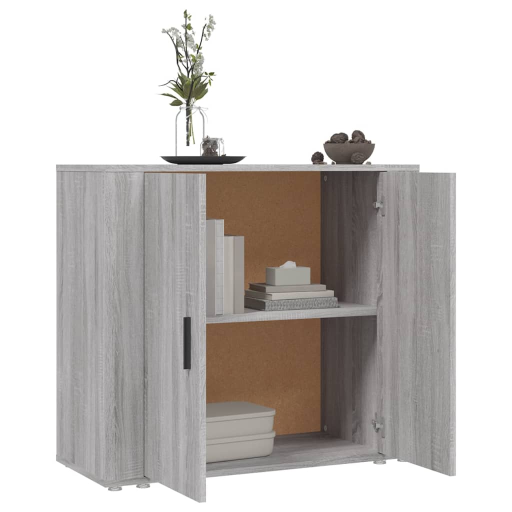 vidaXL Dulap, gri sonoma, 80x33x70 cm, lemn compozit vidaXL Dulap, gri sonoma, 80x33x70 cm, lemn compozit