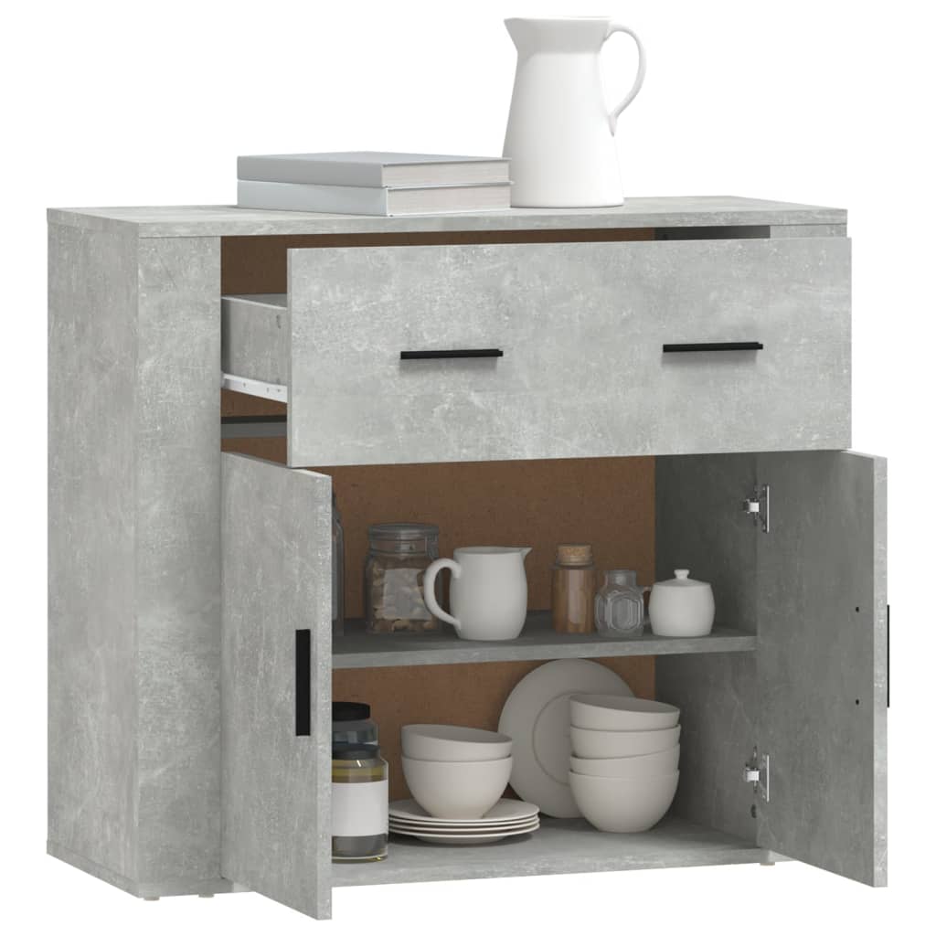 vidaXL Dulap, gri beton, 80x33x70 cm, lemn prelucrat
