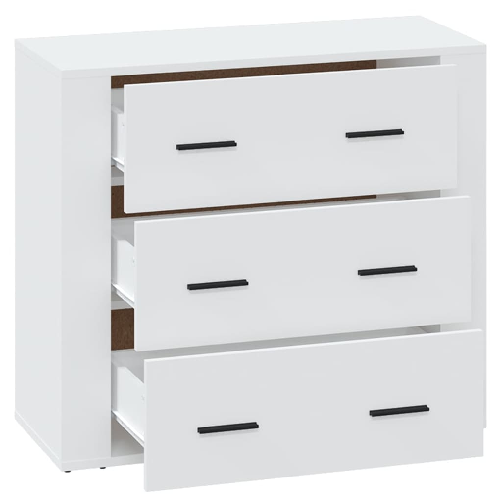 vidaXL Dulap, alb, 80x33x70 cm, lemn prelucrat