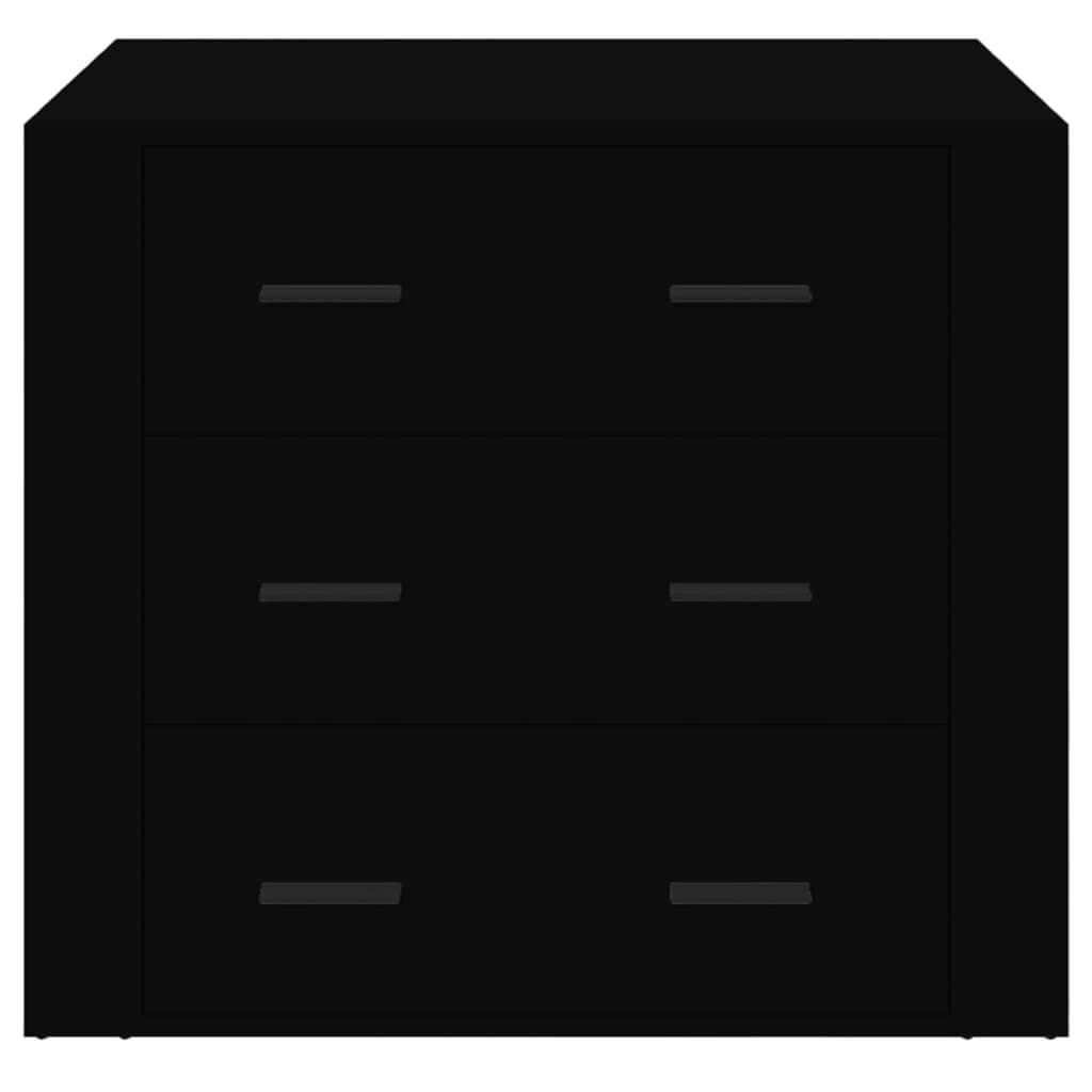 vidaXL Dulap, negru, 80x33x70 cm, lemn prelucrat