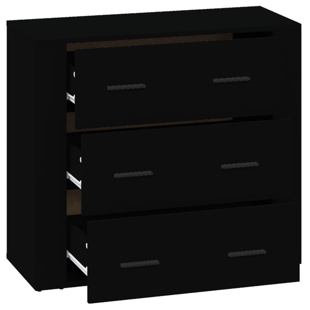 vidaXL Dulap, negru, 80x33x70 cm, lemn prelucrat