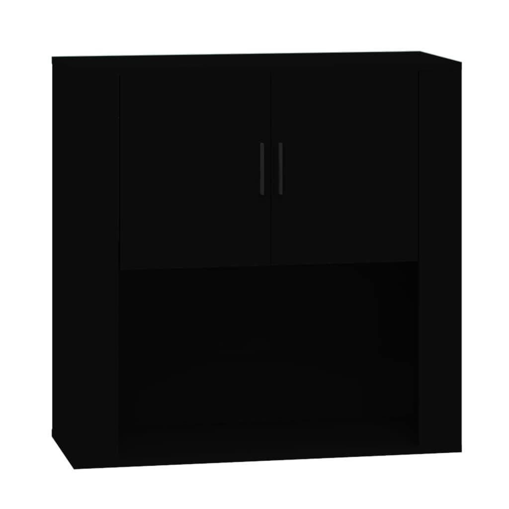 vidaXL Dulap de perete, negru, 80x33x80 cm, lemn prelucrat vidaXL Dulap de perete, negru, 80x33x80 cm, lemn prelucrat