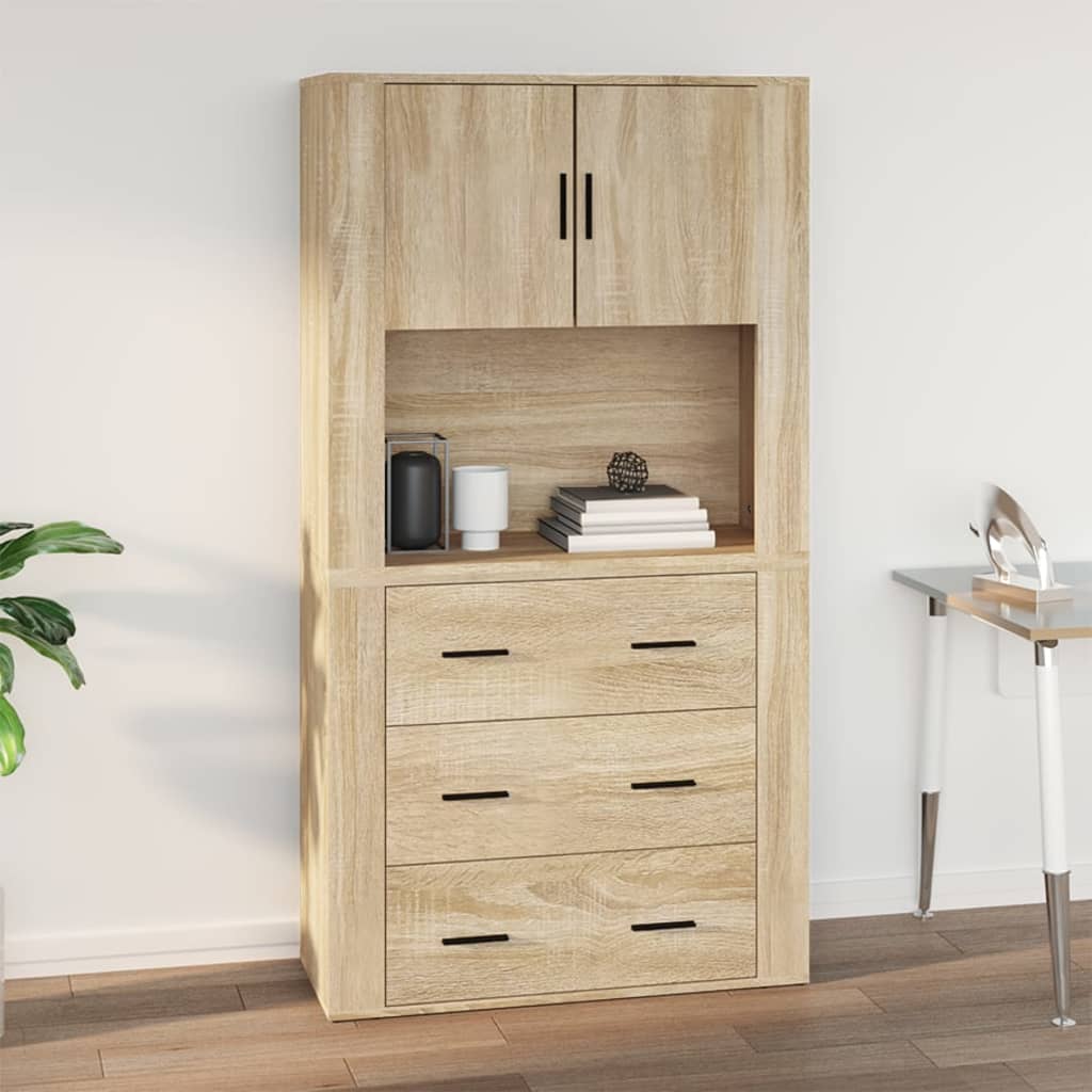 vidaXL Dulap de perete, stejar sonoma, 80x33x80 cm, lemn prelucrat vidaXL Dulap de perete, stejar sonoma, 80x33x80 cm, lemn prelucrat