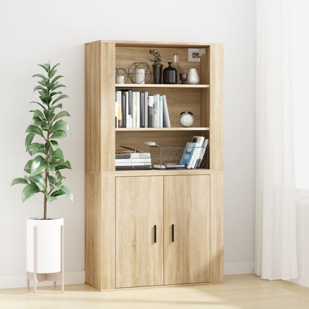 vidaXL Dulap de perete, stejar sonoma, 80x33x80 cm, lemn prelucrat