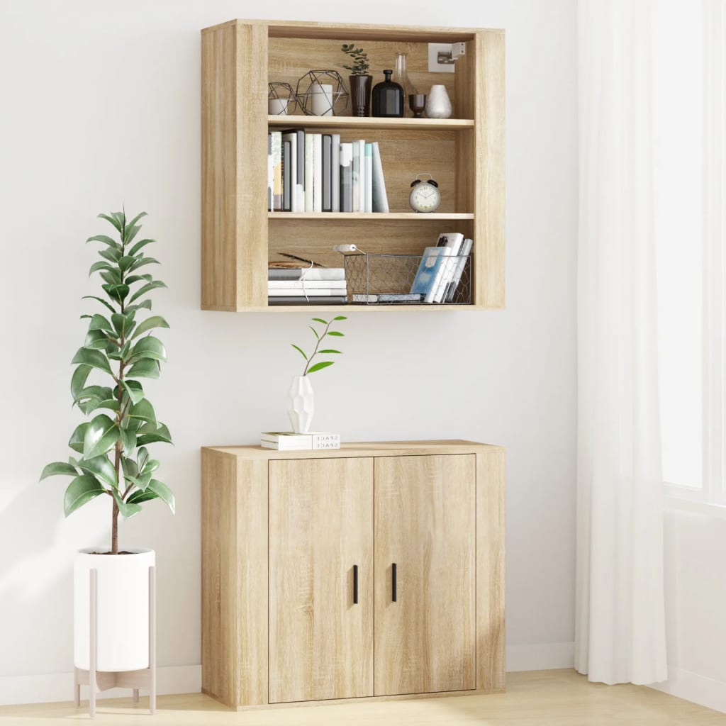 vidaXL Dulap de perete, stejar sonoma, 80x33x80 cm, lemn prelucrat