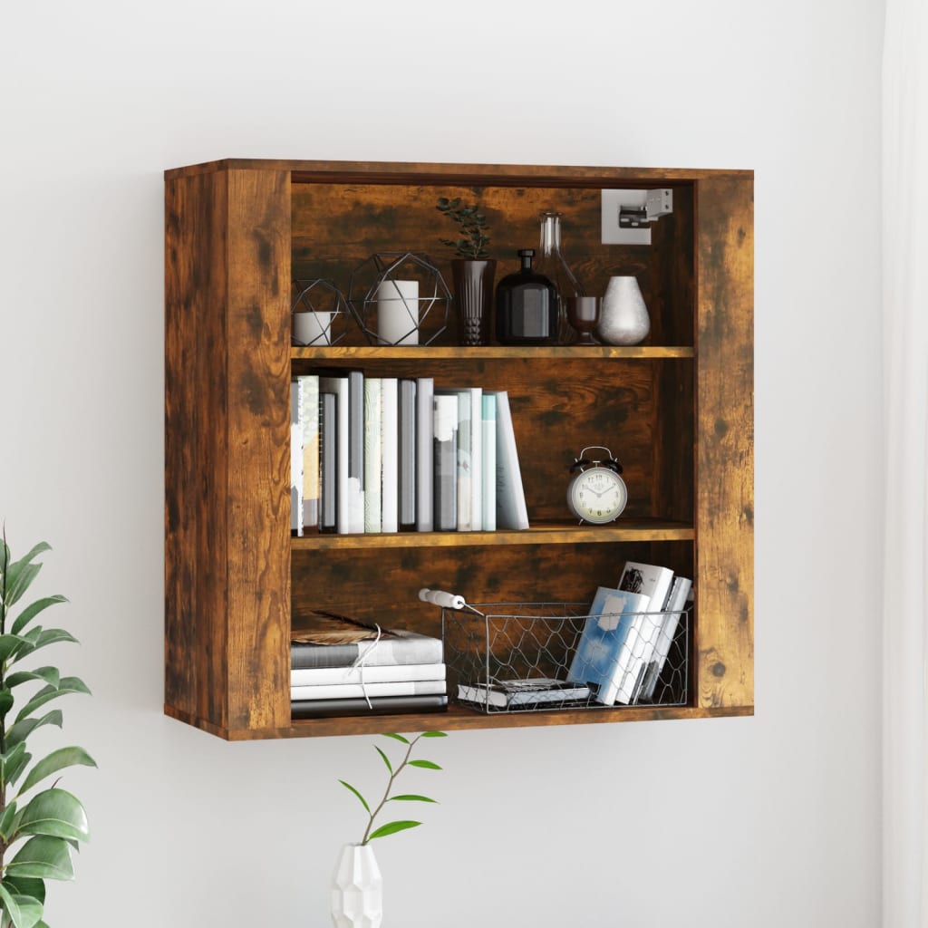 vidaXL Dulap de perete, stejar fumuriu, 80x33x80 cm, lemn prelucrat vidaXL Dulap de perete, stejar fumuriu, 80x33x80 cm, lemn prelucrat
