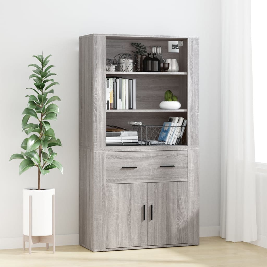 vidaXL Dulap de perete, gri sonoma,80x33x80 cm, lemn prelucrat vidaXL Dulap de perete, gri sonoma,80x33x80 cm, lemn prelucrat