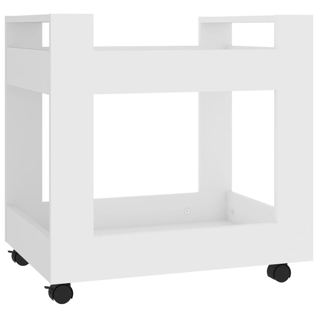vidaXL Cărucior de birou, alb, 60x45x60 cm, lemn prelucrat vidaXL Cărucior de birou, alb, 60x45x60 cm, lemn prelucrat