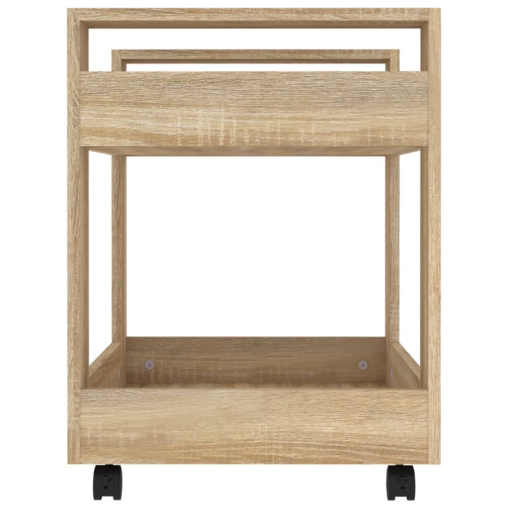 vidaXL Cărucior de birou, stejar sonoma, 60x45x60 cm, lemn prelucrat vidaXL Cărucior de birou, stejar sonoma, 60x45x60 cm, lemn prelucrat