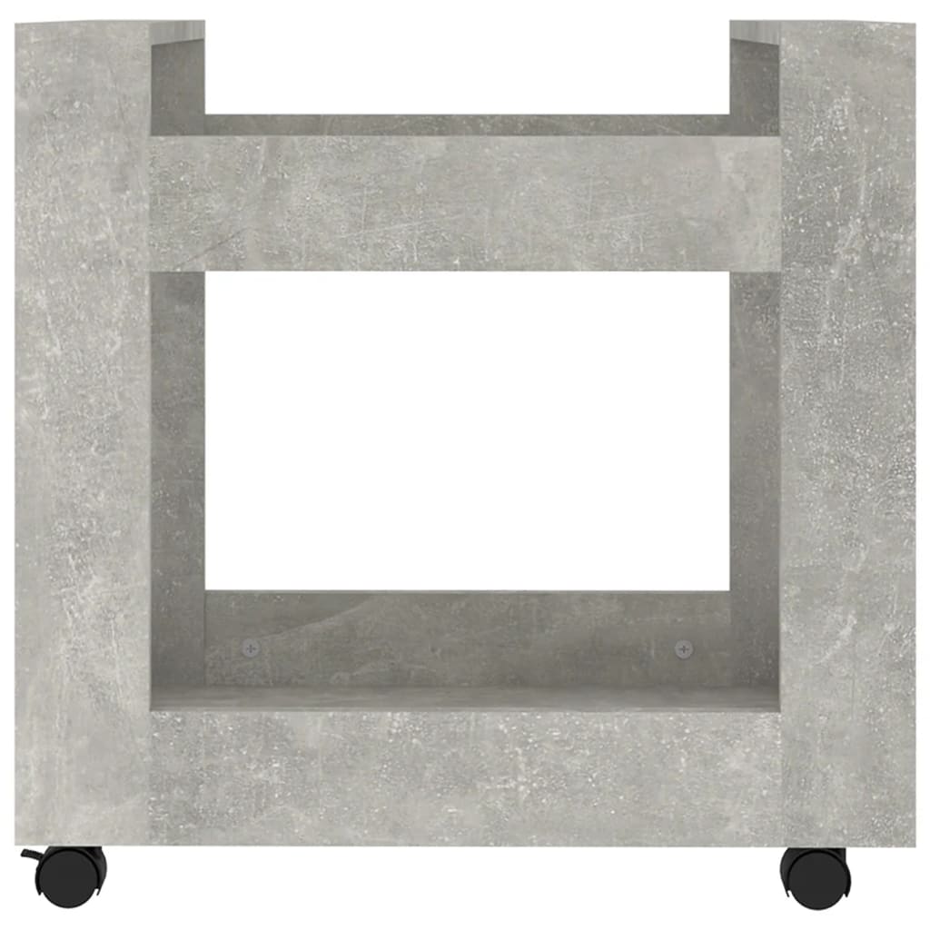 vidaXL Cărucior de birou, gri beton, 60x45x60 cm, lemn prelucrat